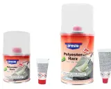 Presto Polyesterharz-Spray mit Härter für Reparaturen an Metall, Holz und Beton. Ideal für Durchrostungen, Löcher und Risse.