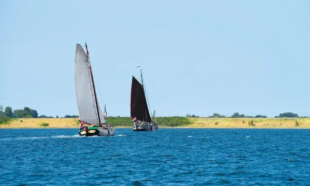 Zwei Segelschiffe auf dem Wasser, ein klassisches Erlebnis beim Segeln in Zeeland.