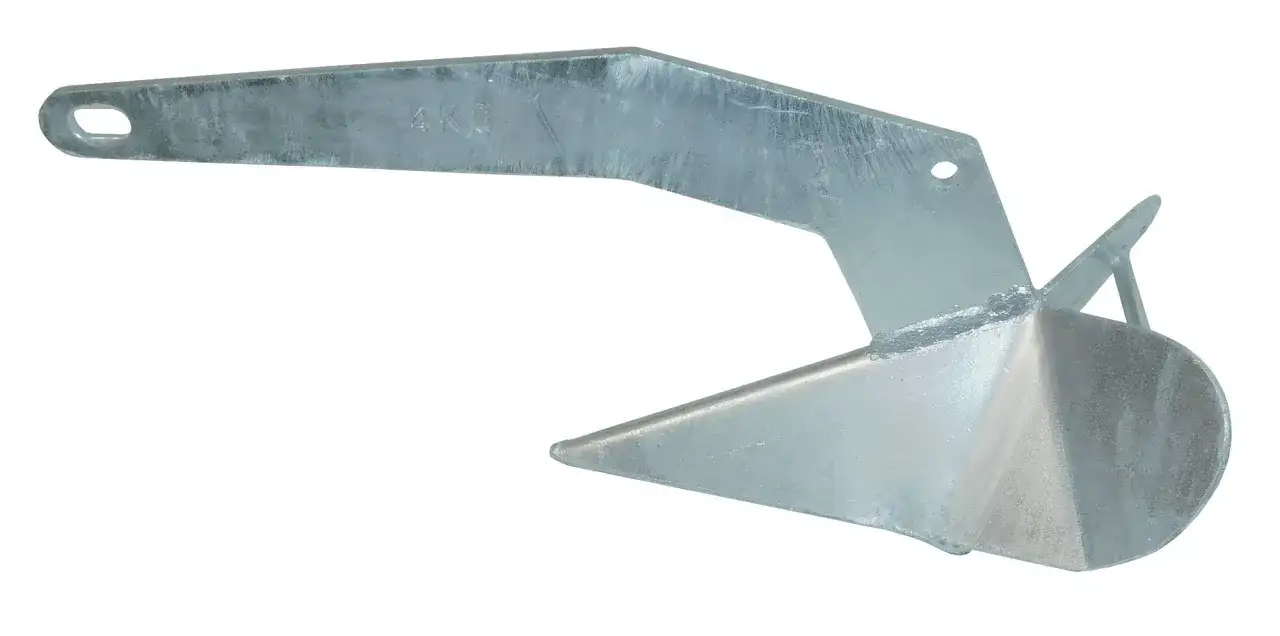 Ein 4kg Bootsanker aus Metall, ideal für Projekte zum Bootsanker selber bauen.